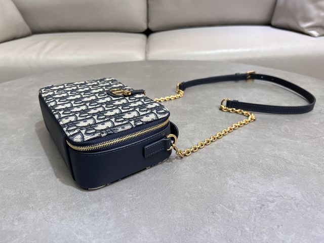 Dior original cotton montaigne east-west bag S2378 blue