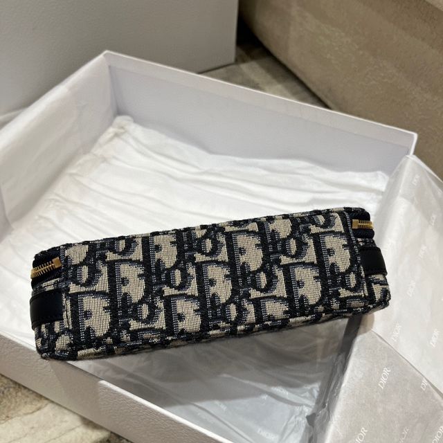 Dior original cotton small camera bag S2377 blue