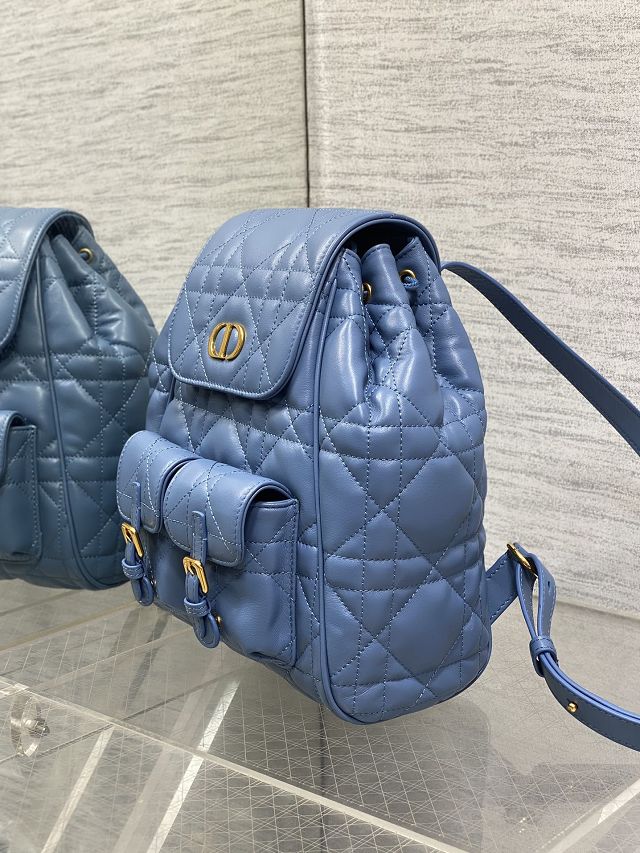 Dior original lambskin medium caro backpack M6301 blue