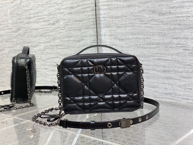 Dior original lambskin mini vanity case S9039 black
