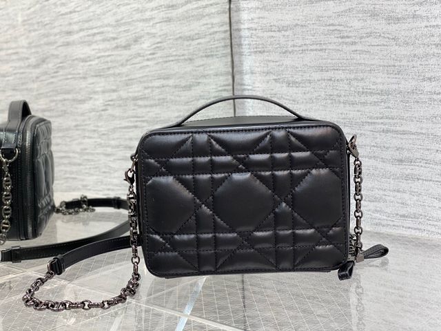 Dior original lambskin mini vanity case S9039 black