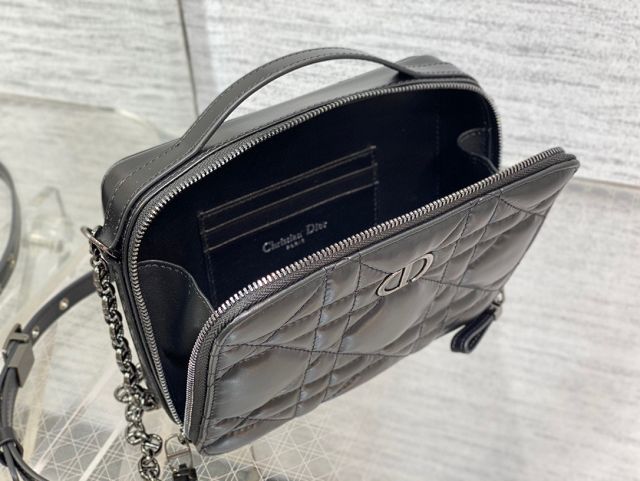 Dior original lambskin mini vanity case S9039 black
