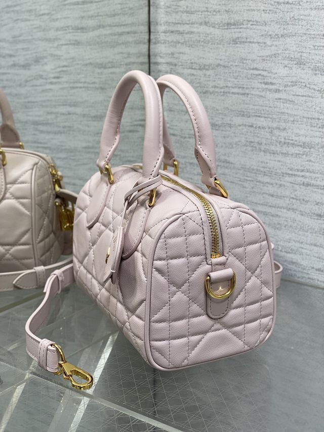 Dior original calfskin groove 20 bag M1364 light pink