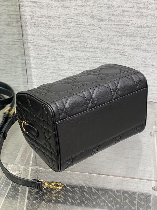 Dior original calfskin groove 25 bag M1365 black