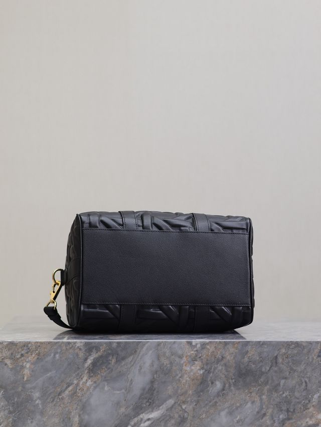 Dior original calfskin groove 25 bag M1365-2 black