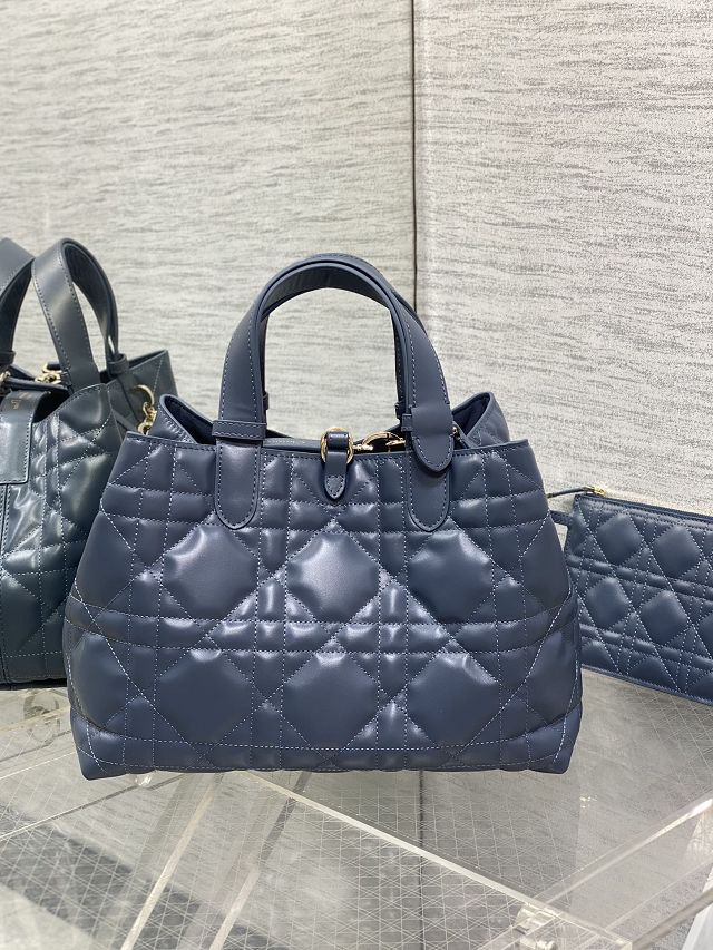 Dior original calfskin medium toujours bag M2821 dark blue