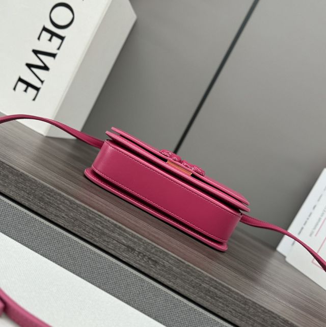Loewe original calfskin mini goya shoulder bag A896W55 rose red