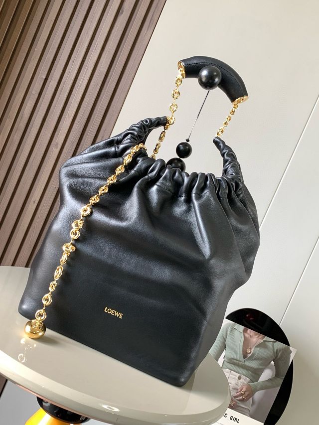 Loewe original lambskin medium squeeze bag A914Q37 black