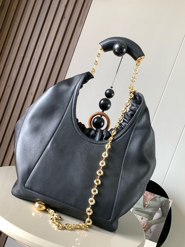 Loewe original lambskin medium squeeze bag A914Q37 black