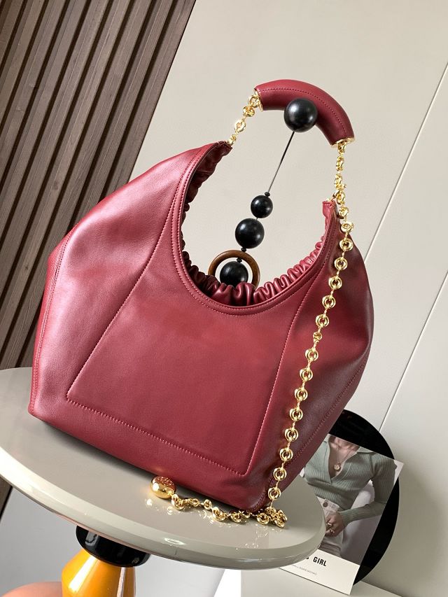 Loewe original lambskin medium squeeze bag A914Q37 bordeaux