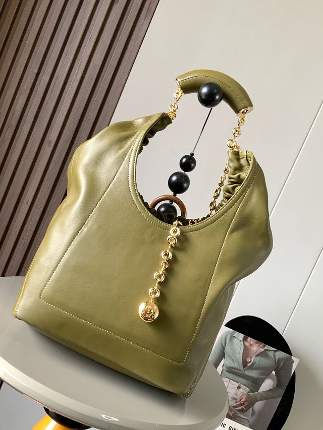 Loewe original lambskin medium squeeze bag A914Q37 olive