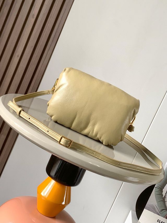 Loewe original lambskin mini goya puffer bag A896W56 light green