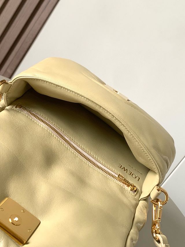 Loewe original lambskin mini goya puffer bag A896W56 light green