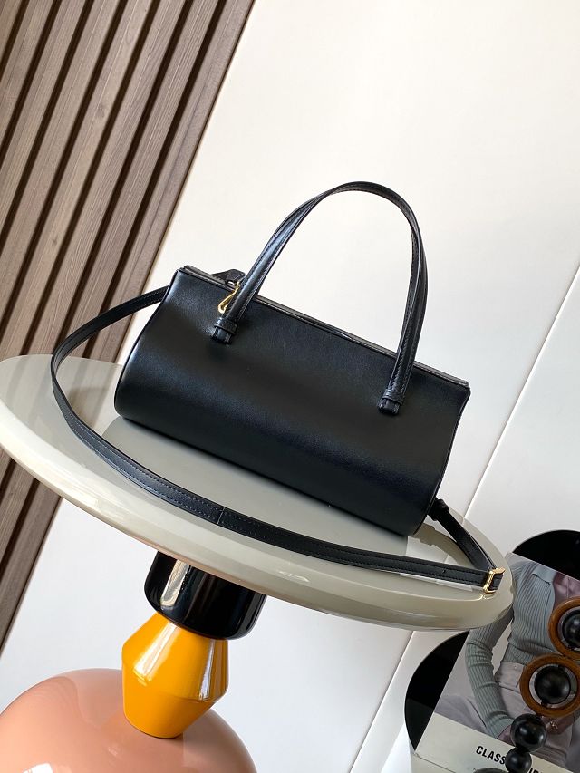 Loewe original calfskin clasp top handle bag A896W42 black