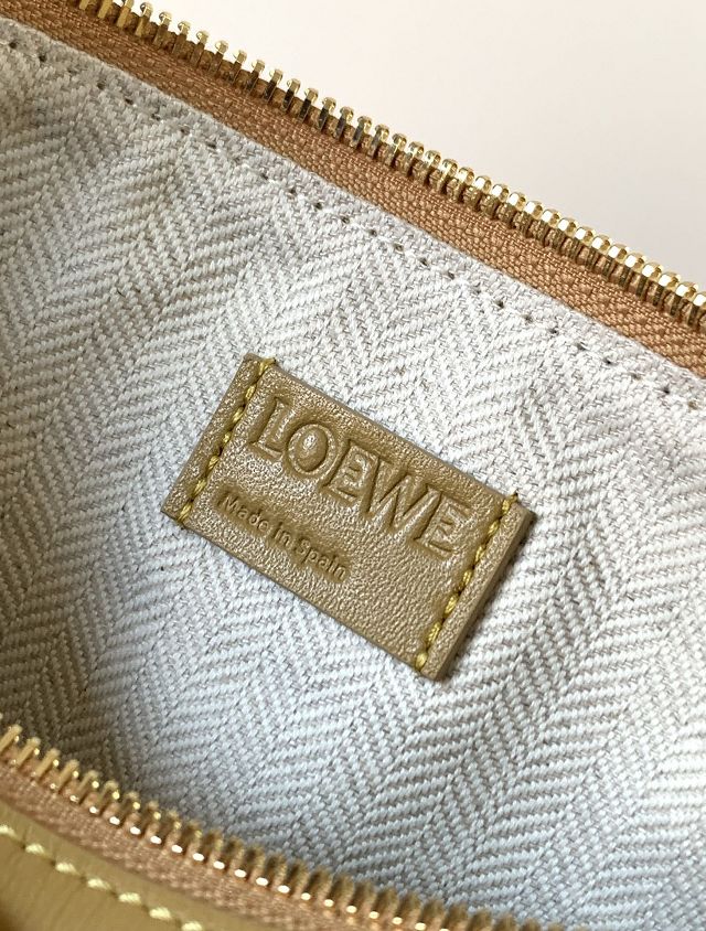 Loewe original calfskin mini hammock hobo bag A538G13 yellow