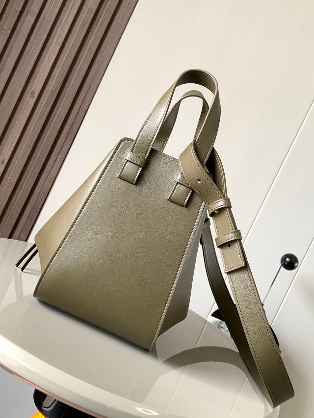 Loewe original calfskin small hammock bag A538H13 khaki green