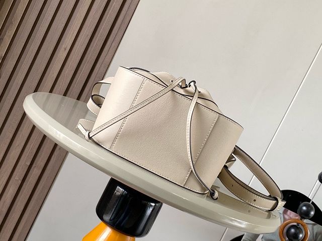Loewe original grained calfskin mini hammock bag A538H11 white