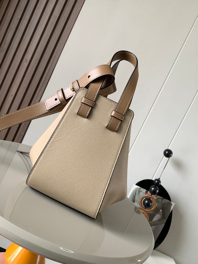 Loewe original grained calfskin small hammock bag A538H13 light apricot