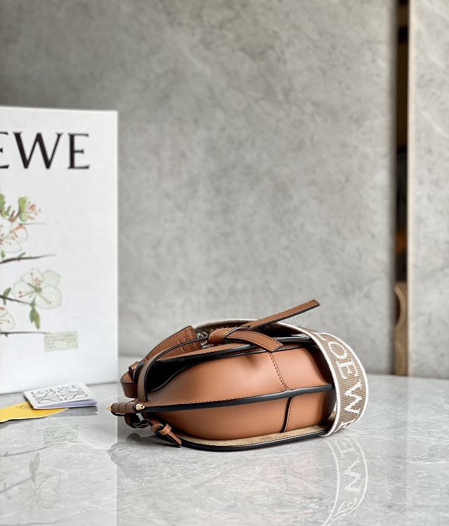 Loewe original calfskin mini gate dual bag A650N46 brown