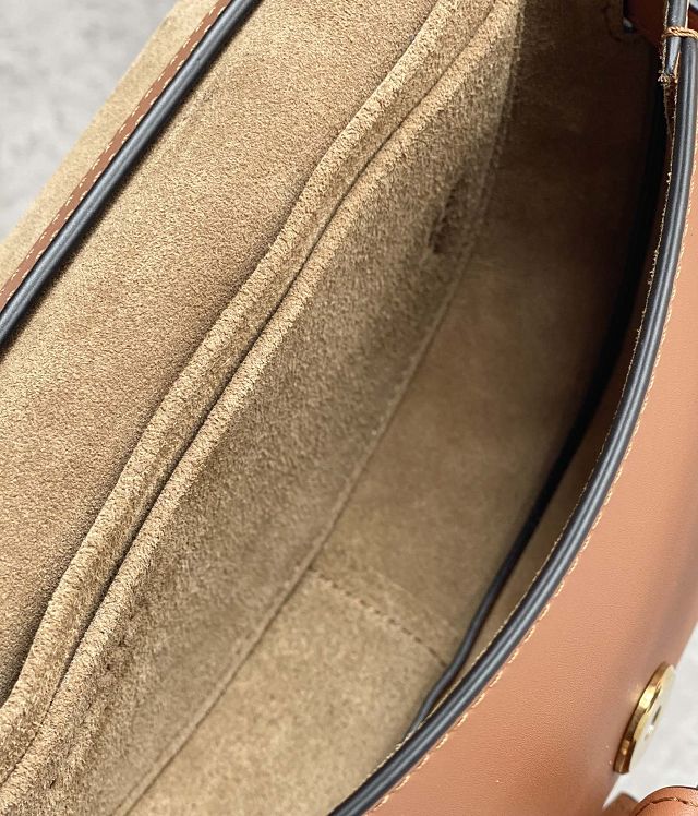 Loewe original calfskin mini gate dual bag A650N46 brown