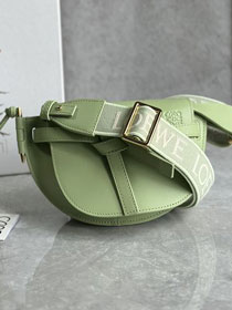 Loewe original calfskin mini gate dual bag A650N46 green