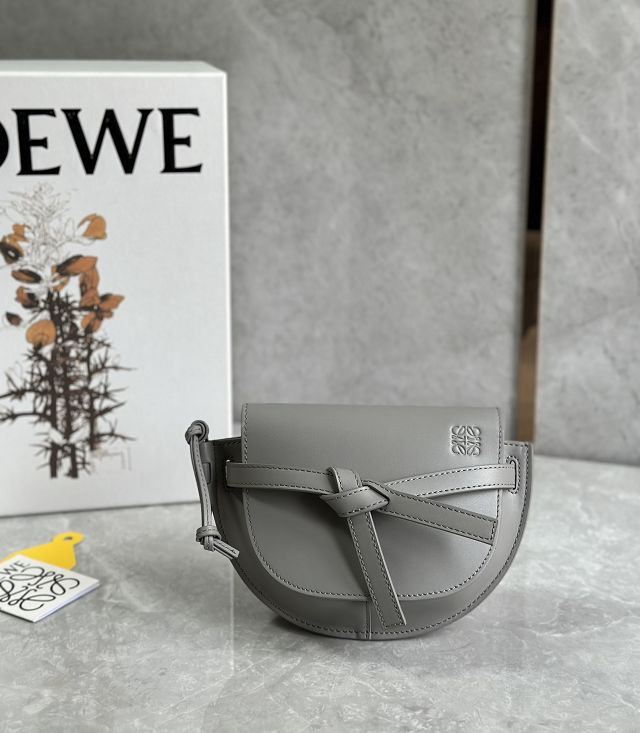 Loewe original calfskin mini gate dual bag A650N46 grey