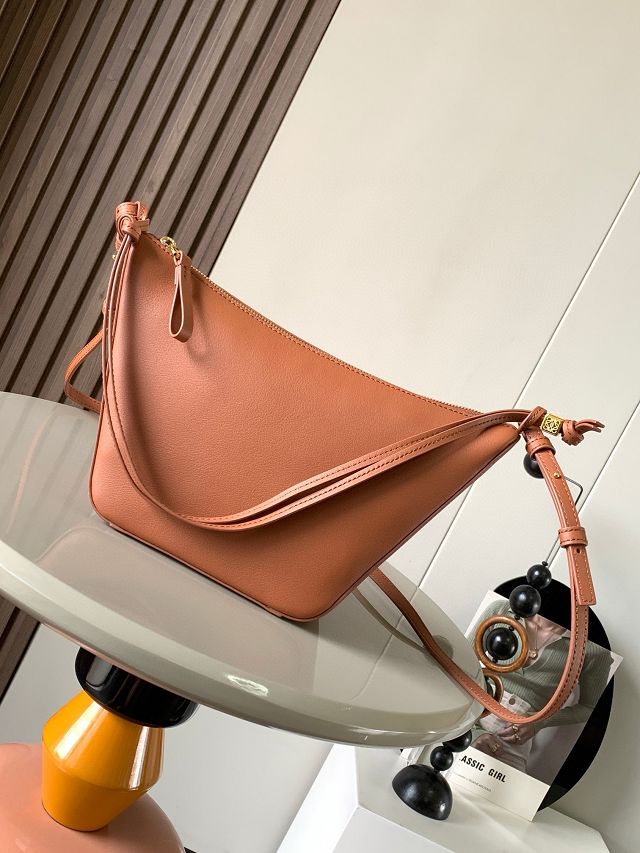 Loewe original calfskin mini hammock hobo bag A538G13 brown