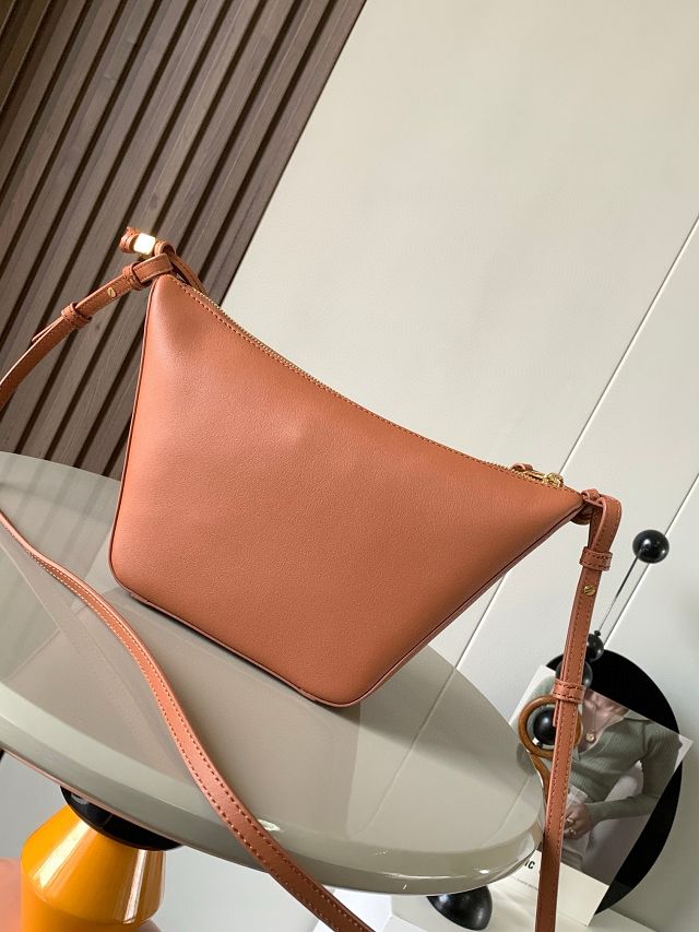 Loewe original calfskin mini hammock hobo bag A538G13 brown