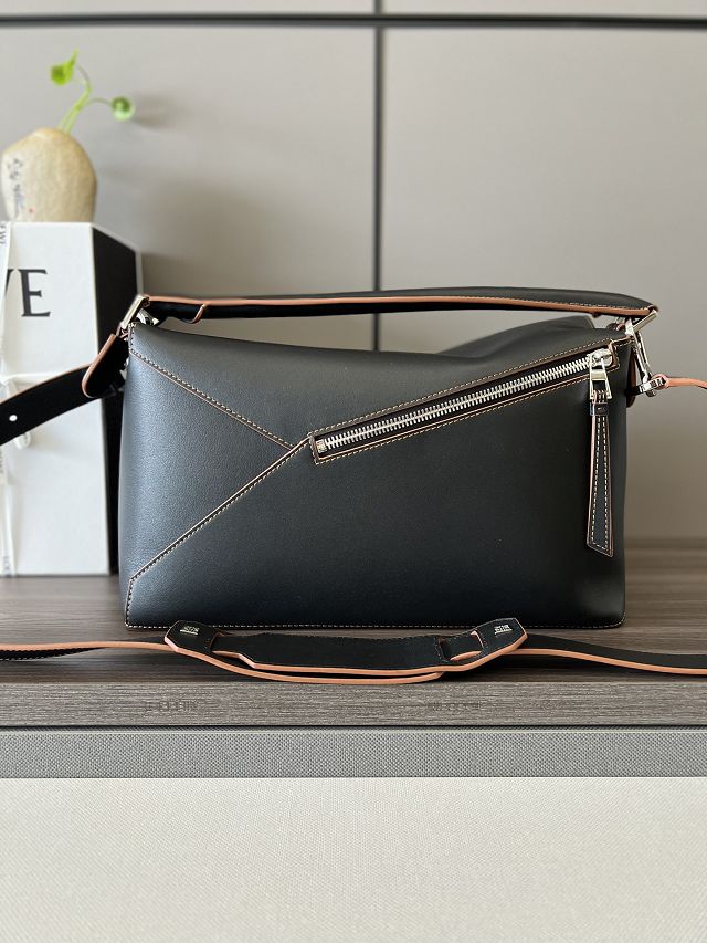 Loewe original calfskin large puzzle edge bag B510P01 black