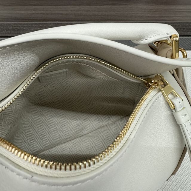Loewe original calfskin mini puzzle bag A510P88 beige&white