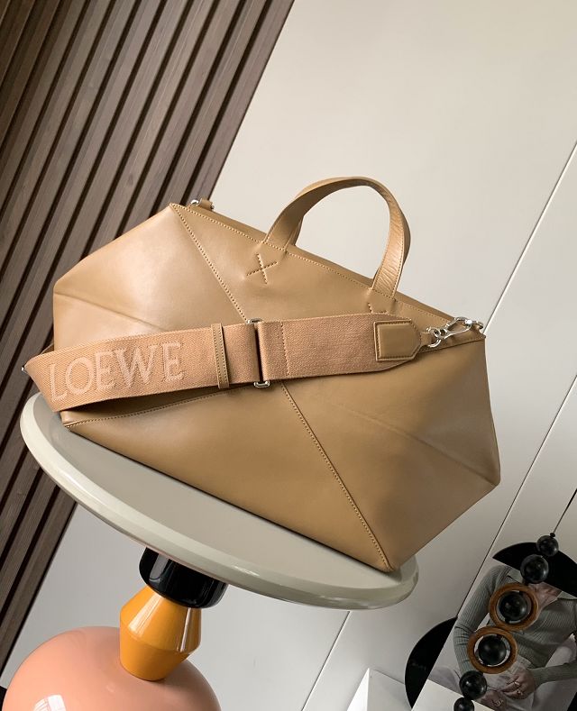 Loewe original calfskin puzzle fold duffle B510PUB toffee