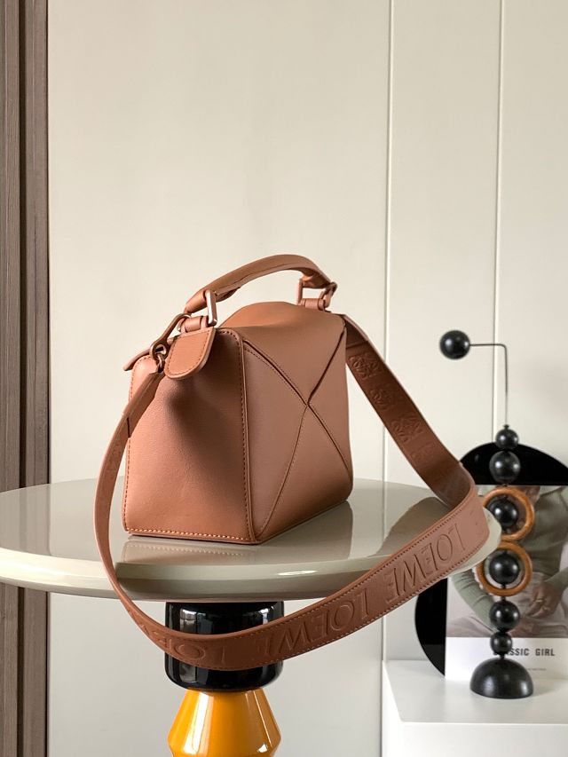 Loewe original calfskin small puzzle bag A510P60 brown