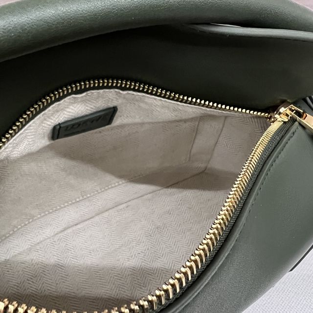Loewe original calfskin small puzzle bag A510P60 dark green