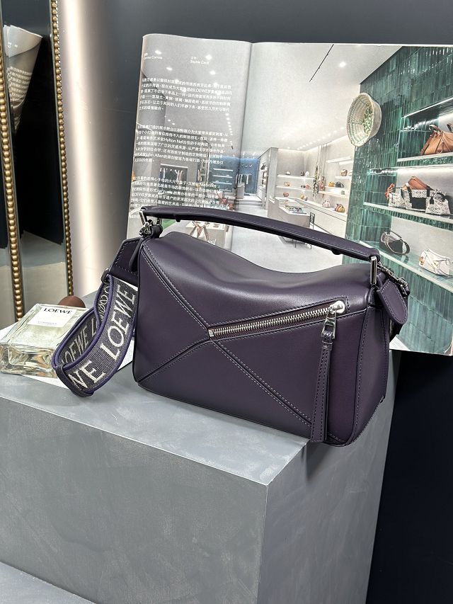 Loewe original calfskin small puzzle bag A510P60 purple