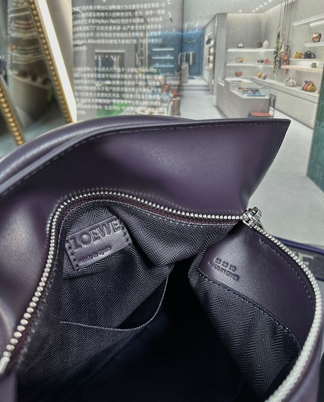 Loewe original calfskin small puzzle bag A510P60 purple