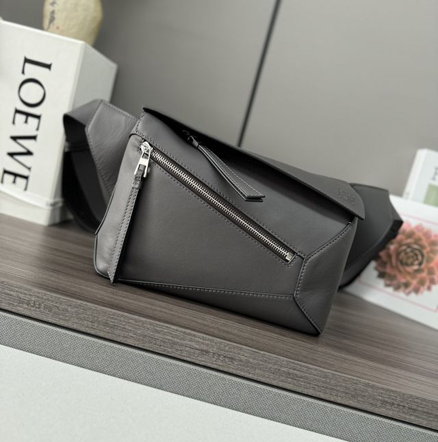 Loewe original calfskin small puzzle bumbag B510SE dark grey