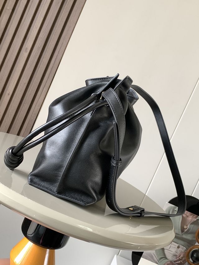 Loewe original calfskin medium flamenco clutch A411FC1 black