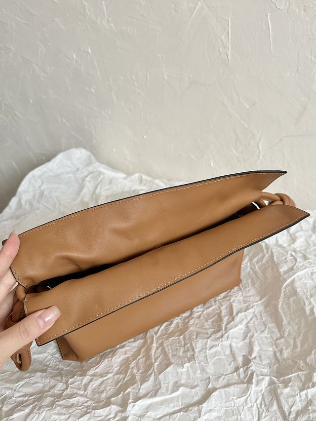 Loewe original calfskin mini flamenco clutch A411FC2 brown