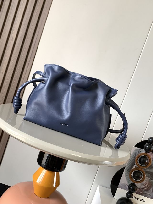 Loewe original calfskin mini flamenco clutch A411FC2 navy blue
