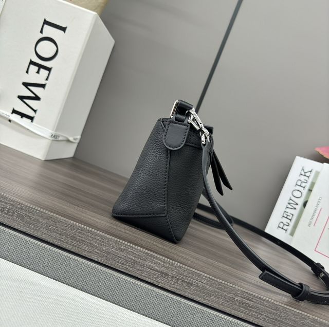 Loewe original grained calfskin mini puzzle bag A510P88 black