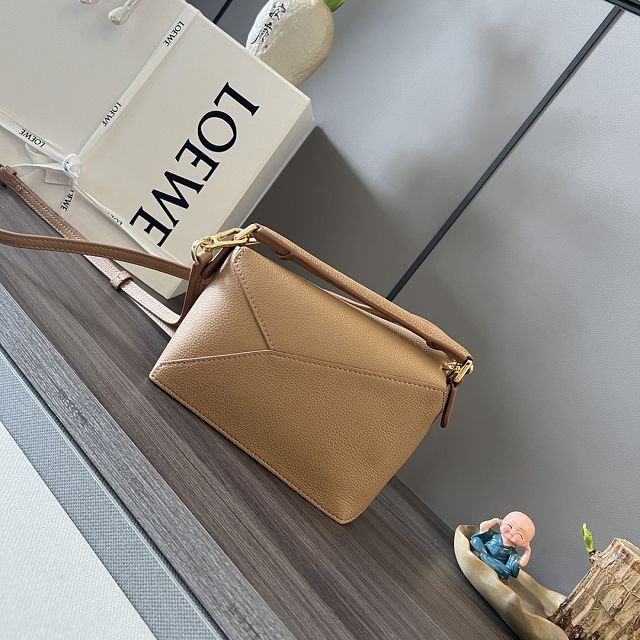 Loewe original grained calfskin mini puzzle bag A510P88 caramel