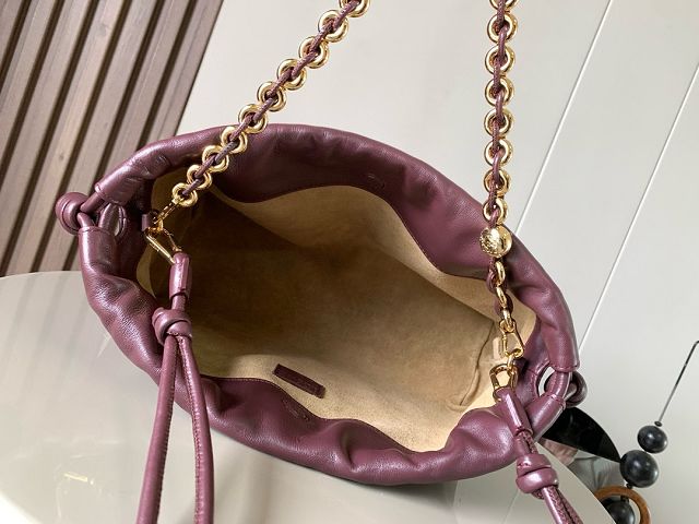 Loewe original lambskin medium flamenco purse A411FCR burgundy