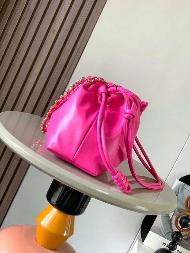 Loewe original lambskin medium flamenco purse A411FCR rose red