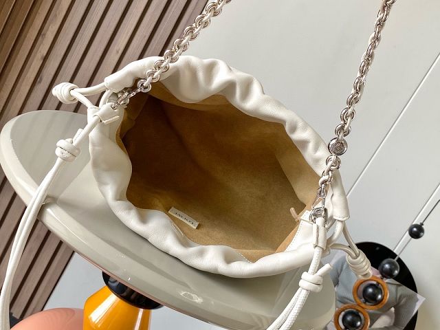 Loewe original lambskin medium flamenco purse A411FCR white