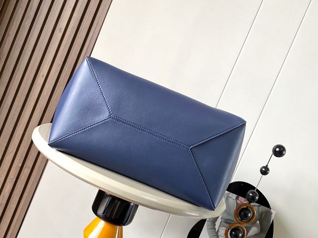 Loewe original calfskin large puzzle fold tote B933Q18 dark blue