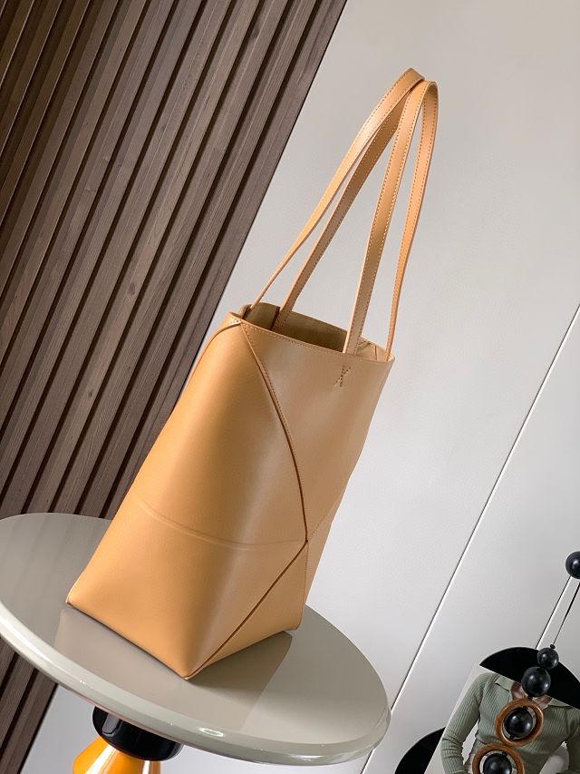 Loewe original calfskin medium puzzle fold tote A657G50 desert