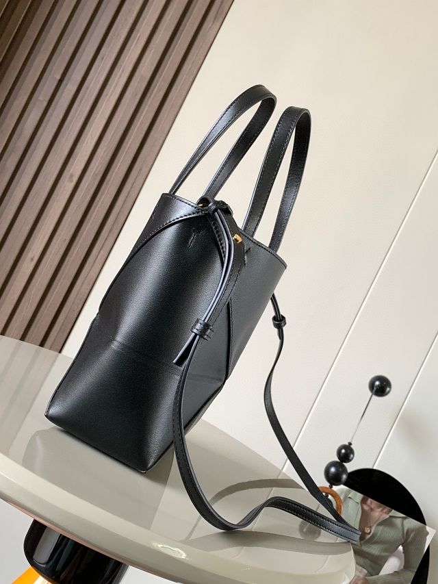 Loewe original calfskin mini puzzle fold tote A657V25 black