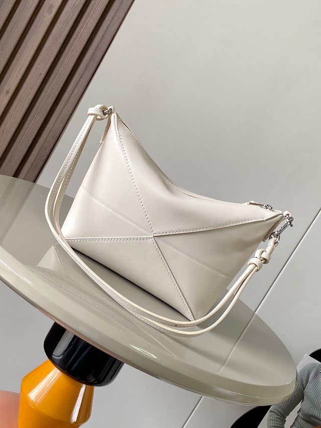 Loewe original calfskin puzzle fold pouch C510PT1 white