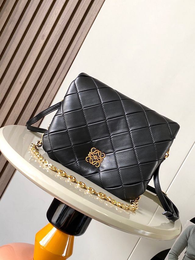 Loewe original lambskin medium goya puffer bag  A896P41 black