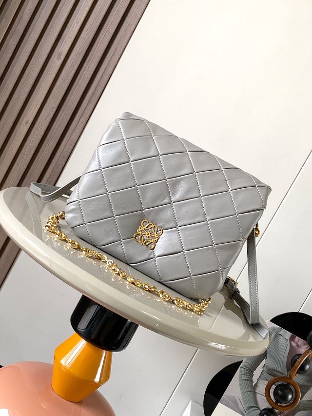 Loewe original lambskin medium goya puffer bag  A896P41 grey